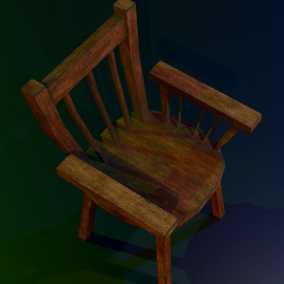 A Wooden Chair with Scuffs and Abrasions