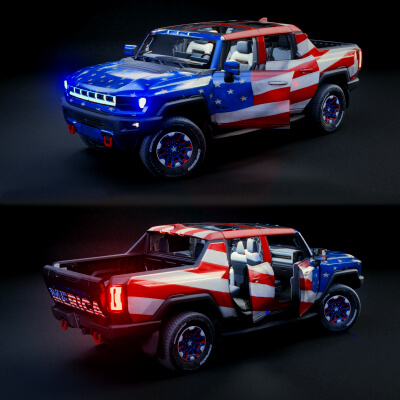 HUMMER EV 2022 &ndash Patriot Edition Rigged