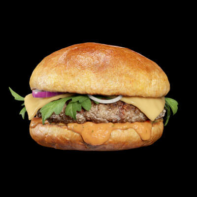 Burger With Cheese and Arugula by AnDu