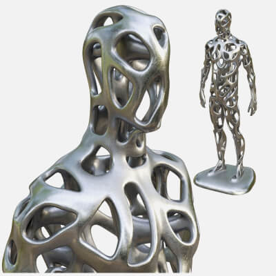 Lattice Structured Man Figurine