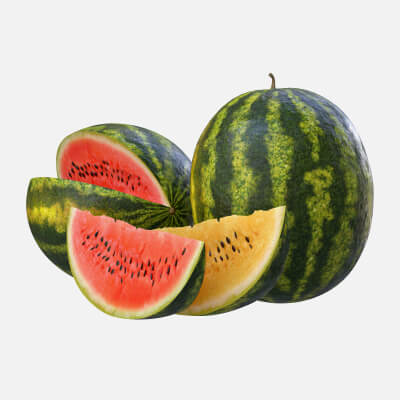 Red and yellow watermelon