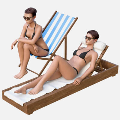 Women on Sunlounger