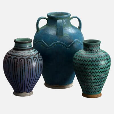 Artisan Glazed Pottery Vases