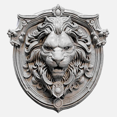 Lion Head Sculpture