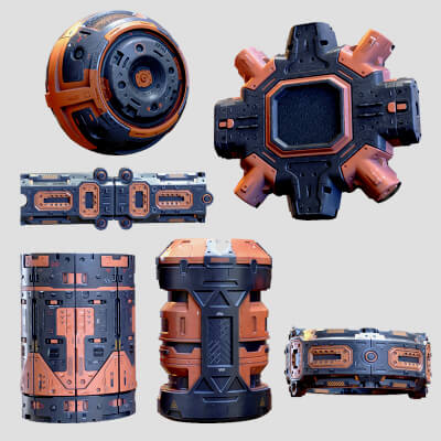 Sci-Fi Industrial Props