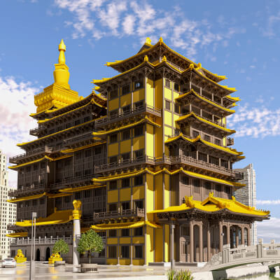 Buddhist Temple Building