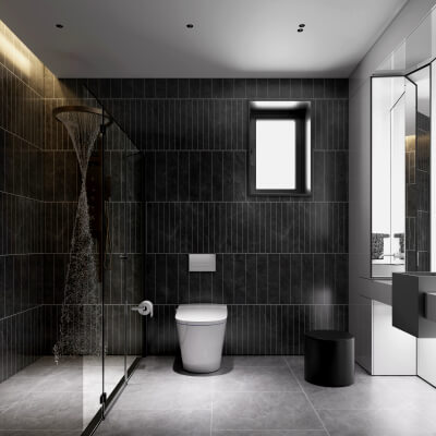 Italian Modern Grey Bathroom