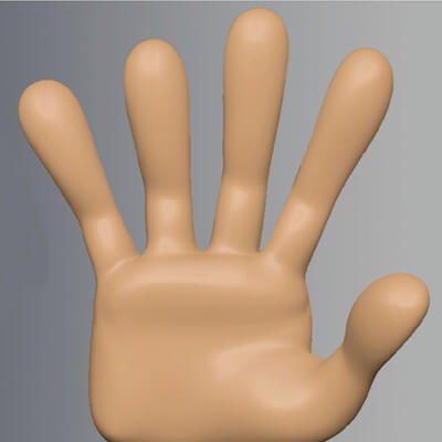 5 Stylized Hands Base Mesh