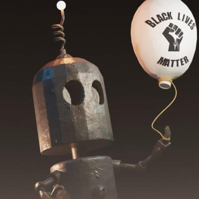 Black Lives Matter Tin Robot Tribute