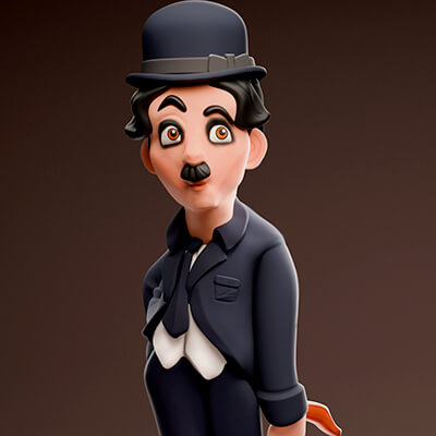 Charlie Chaplin - Cartoon Figurine
