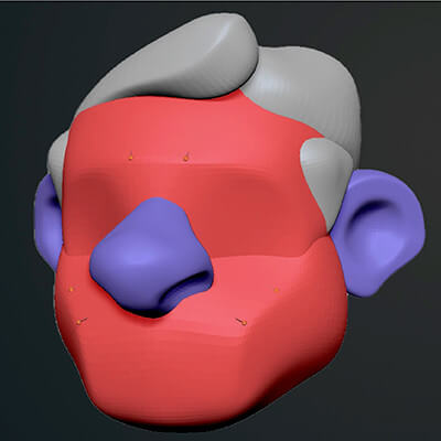 Collection of 5 Stylized Heads Basemesh