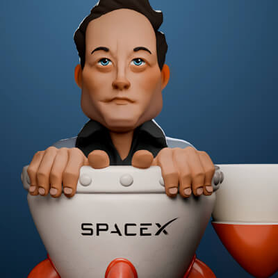 Elon Musk Stylized Character