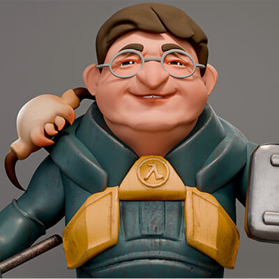 Gabe Newell Caricature Project File