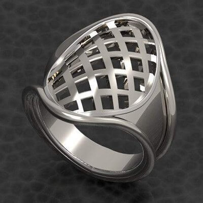Oval Shape Mens Ring