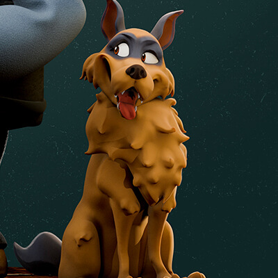 Stylized Dog Disney Pixar Style