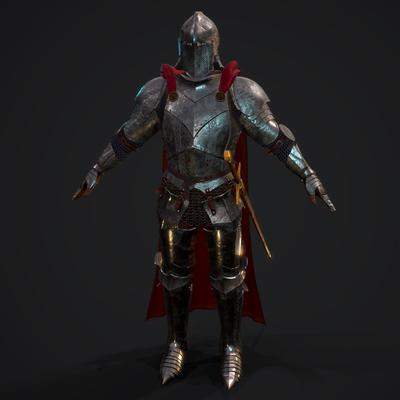 Knight with Armor and Sword
