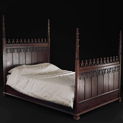 Gothic Bed  Game Model