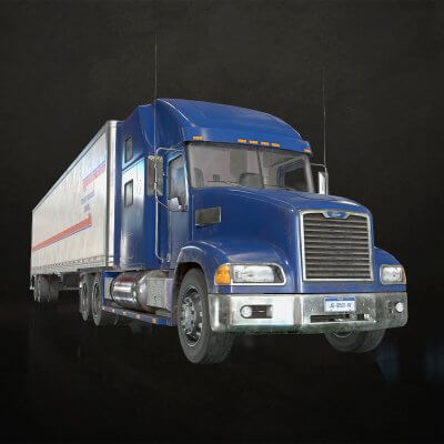 Semi Truck Van Trailer