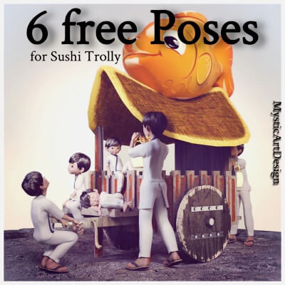 Sushi Trolly Poses for Genesis 8