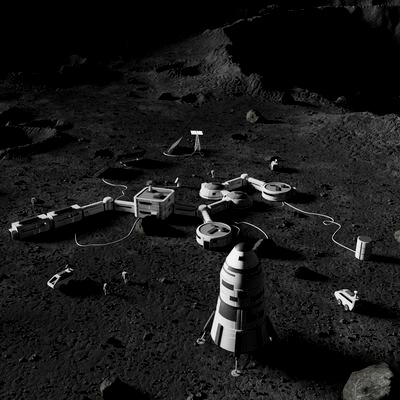 Moon Base in Blender