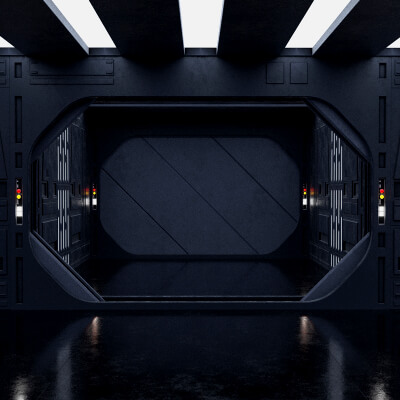 Dark Space Corridors - Sci-Fi Environment 90 Piece Set by TALON-3D