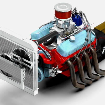 Chevy 454 Big Block V8 Engine