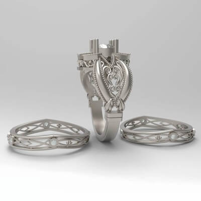 Engagement Ring With Wedding Band