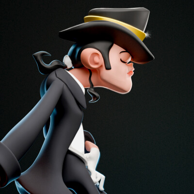 Michael Jackson Cartoon Figurine