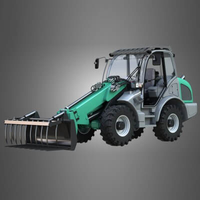 Loader KL80-8T with Fork with Grapple - Front Loader