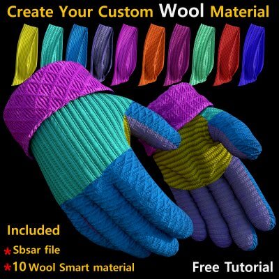 Create Wool Material in Substance Painter Sbsar 10 Wool