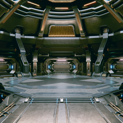 Sci-Fi Scene Black Abyss