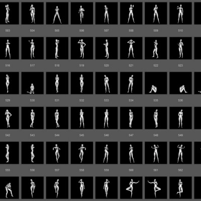 1000 Varied Poses for G8F by rdaughterdaz