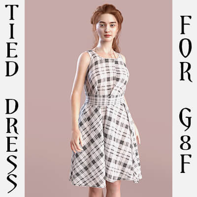 Tied Dress for Genesis 8 Female