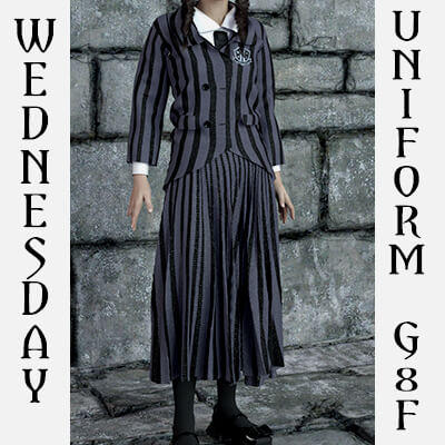 Wednesday Uniform for Genesis 8 Female