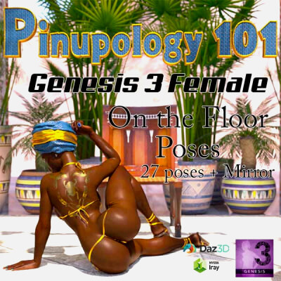 Pinupology 101 for G3F-On The Floor Poses 3 by wentley